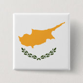 Cypriotische vlag vierkante button 5,1 cm (Voorkant)