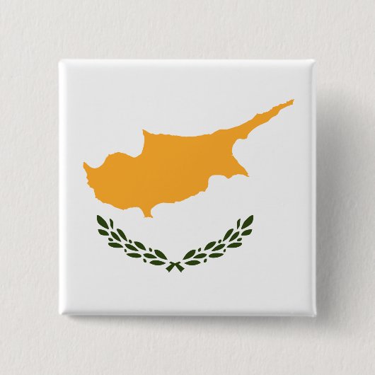 Cypriotische vlag vierkante button 5,1 cm (Voorkant)