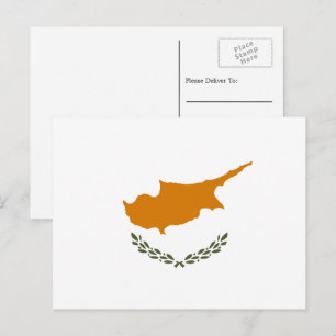 Cypriotische vlag, vlag van Cyprus Briefkaart