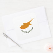Cypriotische vlag, vlag van Cyprus Vierkante Sticker (Envelop)