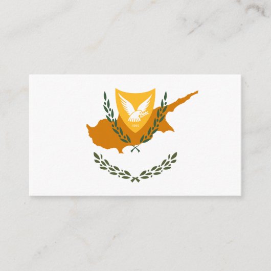 Cypriotische vlag & wapen, vlag van Cyprus Visitekaartje (Voorkant)