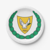 Cypriotische wapenstilstand papieren bordje (Voorkant)