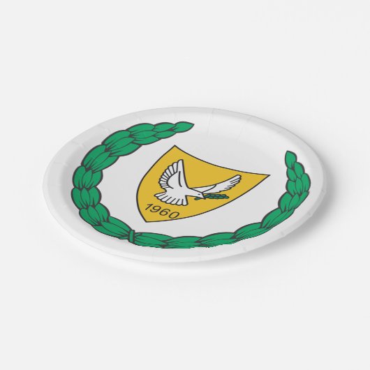 Cypriotische wapenstilstand papieren bordje (Gekanteld)