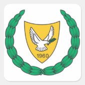Cypriotische wapenstilstand vierkante sticker (Voorkant)