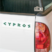 cypros tekst Cypriotische landensymbool griekse na Bumpersticker (Op Truck)