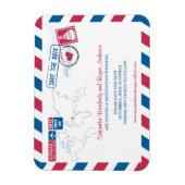 Cyprus Air Mail Bruiloft Bewaar de datum 3x4 Magneet (Verticaal)