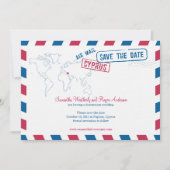 Cyprus Air Mail Wedding Save the Date (Voorkant)