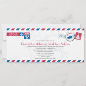 Cyprus Airmail Wedding Invitation Kaart (Voorkant)