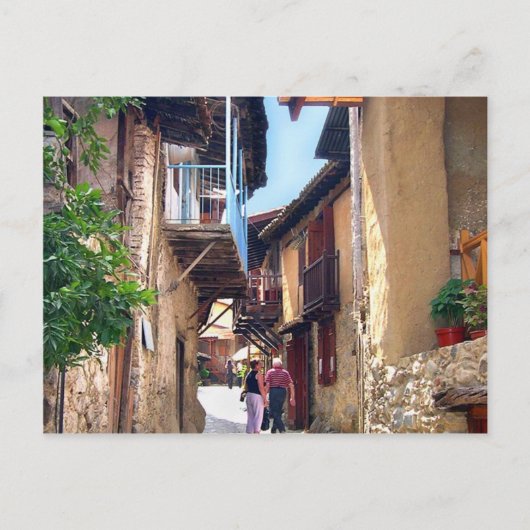 Cyprus bergdorp briefkaart (Voorkant)