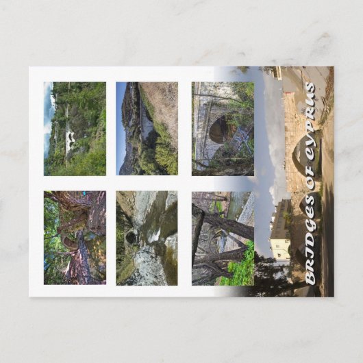 cyprus bruggen briefkaart brug kelefos trimiklini (Voorkant)
