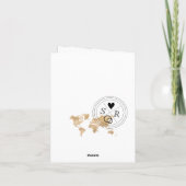 Cyprus Bruiloft Bestemming Paspoort Wereldkaart (Achterkant)