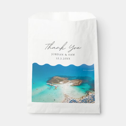 Cyprus bruiloft gunst Protaras dank u foto Bedankzakje (Voorkant)