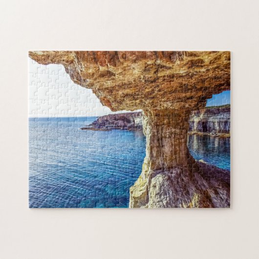 Cyprus Cavo greko Zee Grotte Cyprus. Legpuzzel (Horizontaal)