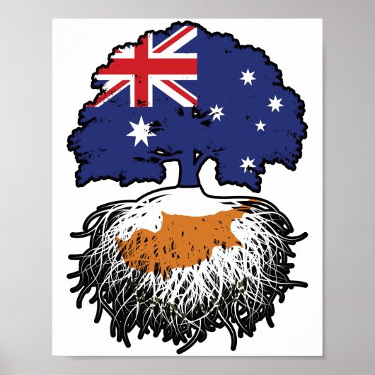 Cyprus Cypriot Australia Tree Roots Poster (Voorkant)