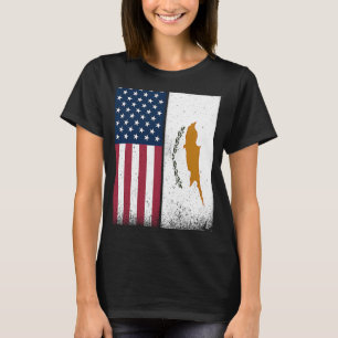 Cyprus Cyprus - Amerikaanse vlaggen Proud Verenigd T-shirt