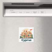 Cyprus Eiland Reisontwerp 🗺️ Magneet (Insitu (Vaatwasser))