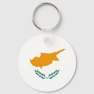 Cyprus Fisheye Flag Sleutelhanger