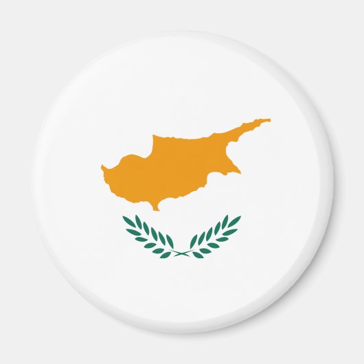 Cyprus Fisheye Vlagmagneet Magneet (Voorkant)