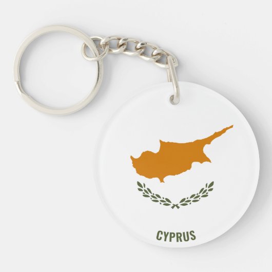 Cyprus Flag Charming Patriotic Sleutelhanger (Voorkant)