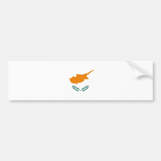 Cyprus Flag CY Bumpersticker (Voorkant)