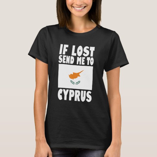 Cyprus Flag Design  If lost send me to Cyprus T-shirt (Voorkant)