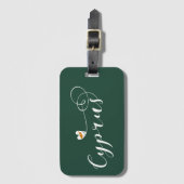 Cyprus Flag Heart, Cyprus Bagagelabel (Voorkant (verticaal))