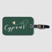 Cyprus Flag Heart, Cyprus Bagagelabel (Voorkant (horizontaal))