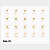 Cyprus Flag Heart Ronde Sticker (Vel)