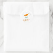 Cyprus Flag Heart Ronde Sticker (Tas)
