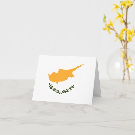Cyprus Flag Kaart (Gele Bloem)