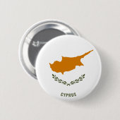 Cyprus Flag Patriotic Button (Voorkant /achterkant)