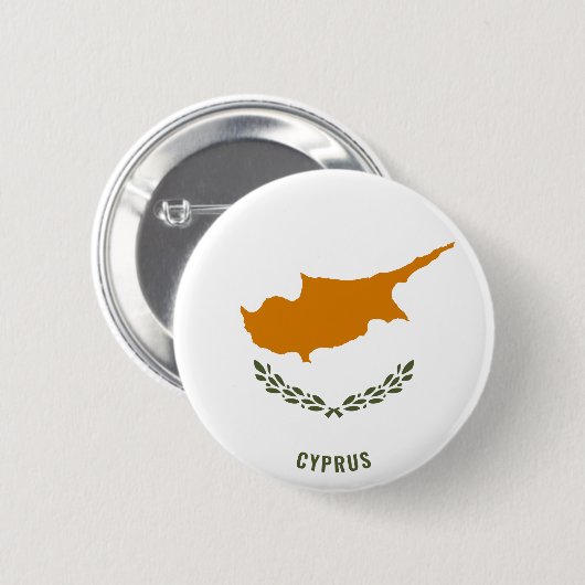 Cyprus Flag Patriotic Button (Voorkant /achterkant)