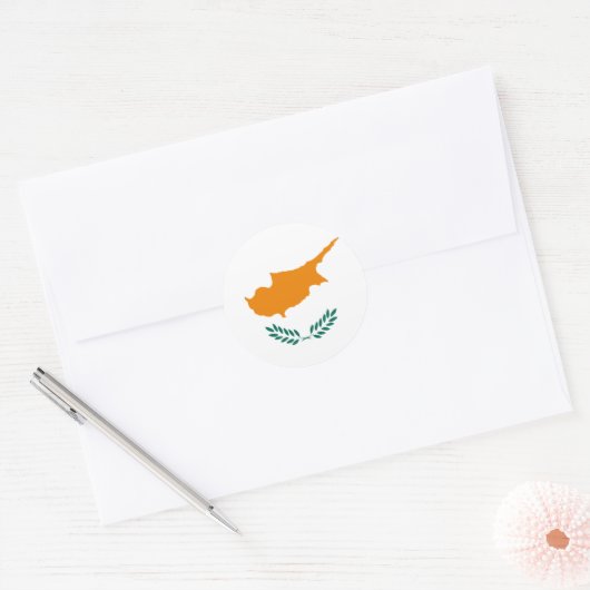 Cyprus Flag Sticker (Envelop)