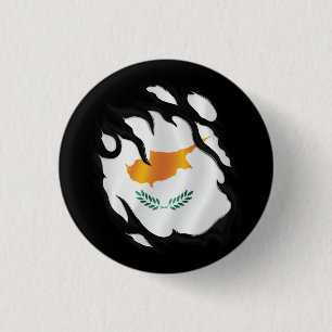 Cyprus Gekopieerde vlag Ronde Button 3,2 Cm