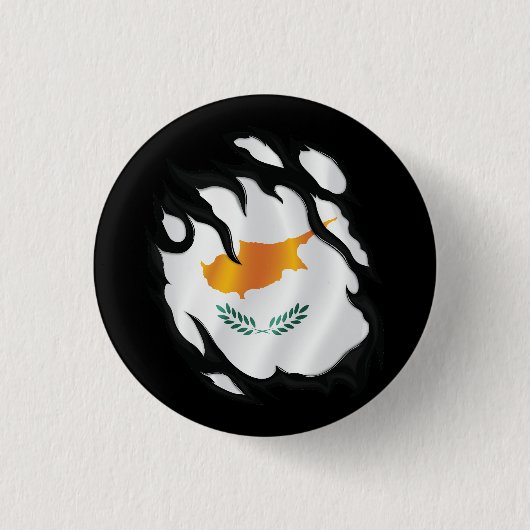 Cyprus Gekopieerde vlag Ronde Button 3,2 Cm (Voorkant)