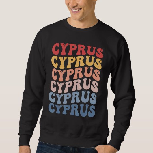 Cyprus Groovy Retro Cypriotisch Trui (Voorkant)
