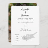 Cyprus Huwelijksbestemming Fotouitnodiging Kaart (Voorkant / Achterkant)