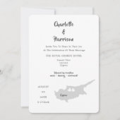 Cyprus Huwelijksbestemming Fotouitnodiging Kaart (Voorkant)
