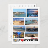Cyprus - I Love - Briefkaart (Voorkant / Achterkant)