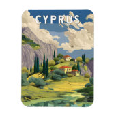 Cyprus Illustration Travel Art Vintage Magneet (Verticaal)