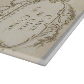 Cyprus island Mediterranean map old antique brown Snijplank (Hoek)