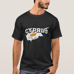 Cyprus Kaart en Vlag Souvenir Cypriotische T Shirt