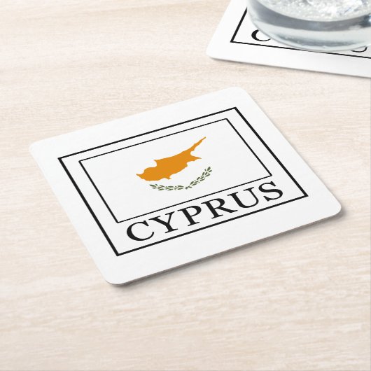 Cyprus Kartonnen Onderzetters (Schuin)