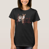 Cyprus Kat Hartslag EKG Kat Mam Kat Papa Kat Liefh T-shirt (Voorkant)