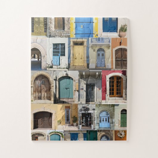 Cyprus kleurrijke deuren legpuzzel (Verticaal)