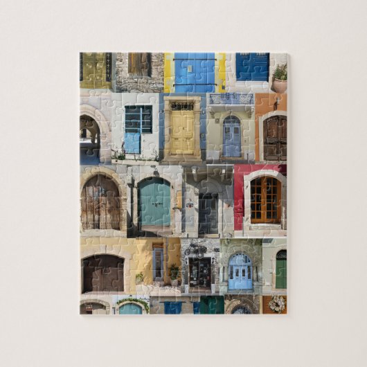 Cyprus kleurrijke deuren legpuzzel (Verticaal)