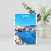 Cyprus Kustlandschap Reizen Briefkaart (Staand voorkant)