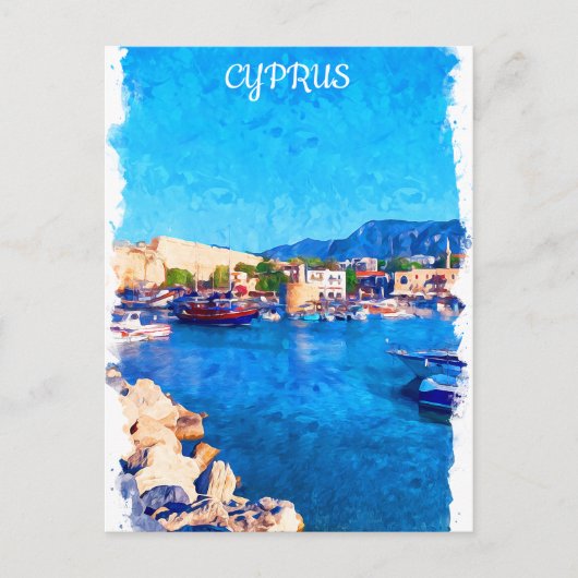 Cyprus Kustlandschap Reizen Briefkaart (Voorkant)