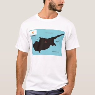 Cyprus land politieke kaart vlag t-shirt
