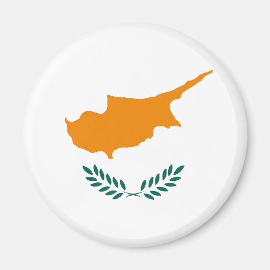 Cyprus land vlag symbool lang magneet (Voorkant)